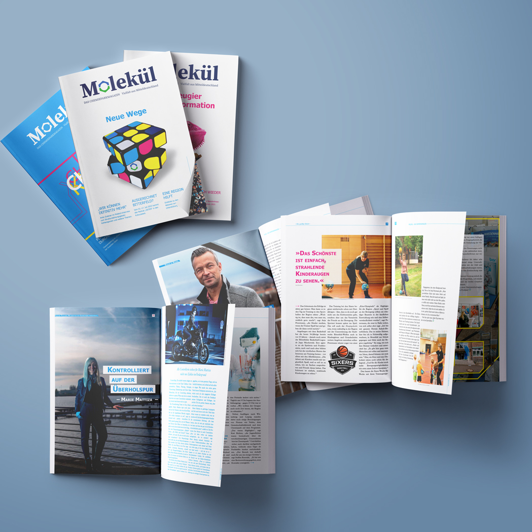 Editorial Design: Molekül – Das Chemiepark Magazin